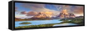 Chile, Patagonia, Torres Del Paine National Park (Unesco Site), Lake Peohe-Michele Falzone-Framed Stretched Canvas