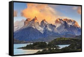 Chile, Patagonia, Torres Del Paine National Park (Unesco Site), Lake Peohe-Michele Falzone-Framed Stretched Canvas