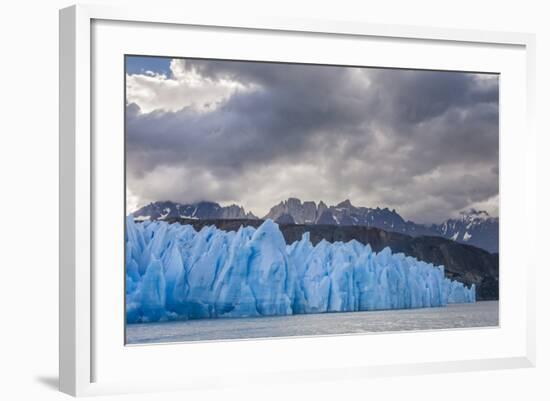 Chile, Patagonia, Torres del Paine NP. Blue Glacier and Mountains-Cathy & Gordon Illg-Framed Photographic Print