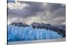 Chile, Patagonia, Torres del Paine NP. Blue Glacier and Mountains-Cathy & Gordon Illg-Stretched Canvas