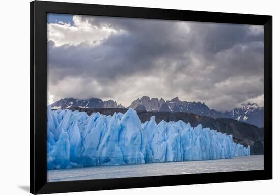 Chile, Patagonia, Torres del Paine NP. Blue Glacier and Mountains-Cathy & Gordon Illg-Framed Photographic Print