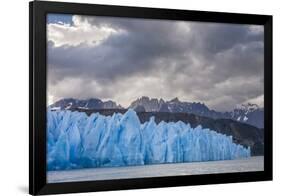 Chile, Patagonia, Torres del Paine NP. Blue Glacier and Mountains-Cathy & Gordon Illg-Framed Photographic Print