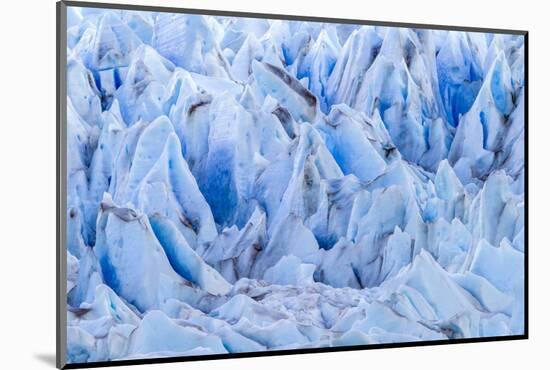 Chile, Patagonia, Torres del Paine NP. Close-up of Blue Glacier-Cathy & Gordon Illg-Mounted Photographic Print