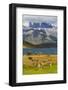 Chile, Patagonia, Torres del Paine NP. Mountains and Guanacos-Cathy & Gordon Illg-Framed Photographic Print