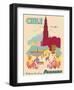 Chile - Plaza de Armas - Santiago - PANAGRA (Pan American Grace Airways)-C^ Bush-Framed Giclee Print