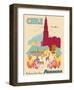 Chile - Plaza de Armas - Santiago - PANAGRA (Pan American Grace Airways)-C^ Bush-Framed Giclee Print