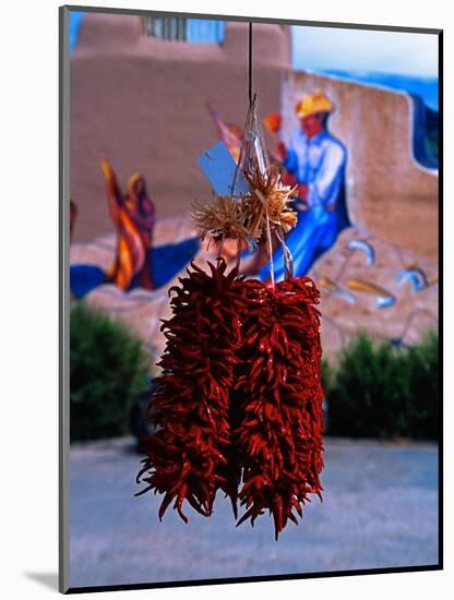 Chile Ristras of Taos, New Mexico-George Oze-Mounted Photographic Print