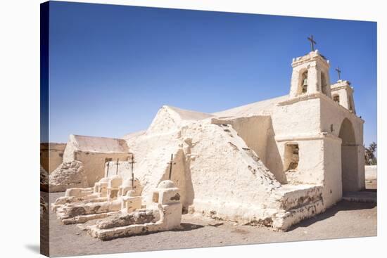 Chile's Oldest Church, Chiu-Chiu Village, Atacama Desert in Northern Chile, South America-Kimberly Walker-Stretched Canvas
