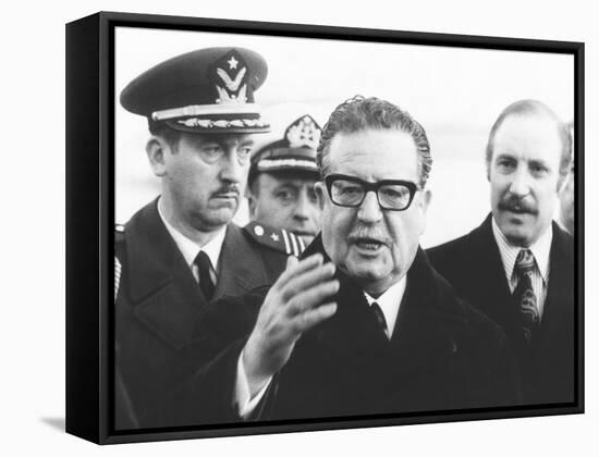 Chile's President Salvador Allende in New York to Address the United Nations, Dec, 3, 1972-null-Framed Stretched Canvas