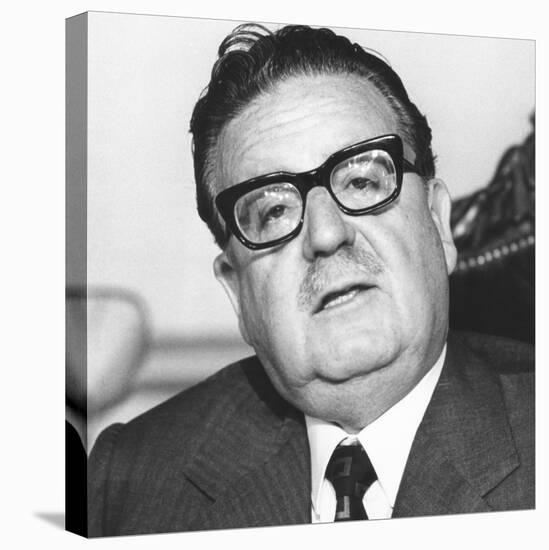 Chile's Socialist President Salvador Allende at Government House, San Diego, on March 2, 1973-null-Stretched Canvas