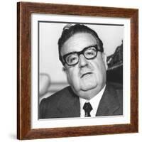 Chile's Socialist President Salvador Allende at Government House, San Diego, on March 2, 1973-null-Framed Photo