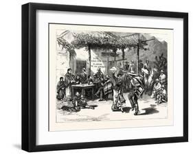 Chile: the Cueca, or National Dance; a Scene in a Roadside Inn Near Valparaiso, 1880 1881-null-Framed Giclee Print