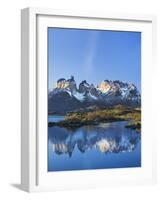 Chile, Torres Del Paine, Magallanes Province, Torres Del Paine National Park and Paine Massif-Nigel Pavitt-Framed Photographic Print