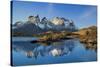 Chile, Torres Del Paine, Magallanes Province, Torres Del Paine National Park and Paine Massif-Nigel Pavitt-Stretched Canvas