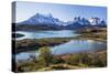 Chile, Torres Del Paine, Magallanes Province, Torres Del Paine National Park and Paine Massif-Nigel Pavitt-Stretched Canvas