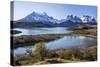 Chile, Torres Del Paine, Magallanes Province, Torres Del Paine National Park and Paine Massif-Nigel Pavitt-Stretched Canvas