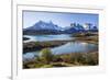 Chile, Torres Del Paine, Magallanes Province, Torres Del Paine National Park and Paine Massif-Nigel Pavitt-Framed Photographic Print