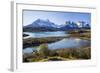 Chile, Torres Del Paine, Magallanes Province, Torres Del Paine National Park and Paine Massif-Nigel Pavitt-Framed Photographic Print