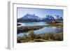 Chile, Torres Del Paine, Magallanes Province, Torres Del Paine National Park and Paine Massif-Nigel Pavitt-Framed Photographic Print