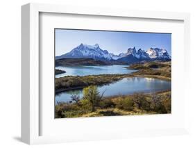 Chile, Torres Del Paine, Magallanes Province, Torres Del Paine National Park and Paine Massif-Nigel Pavitt-Framed Photographic Print