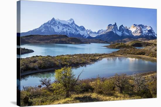 Chile, Torres Del Paine, Magallanes Province, Torres Del Paine National Park and Paine Massif-Nigel Pavitt-Stretched Canvas