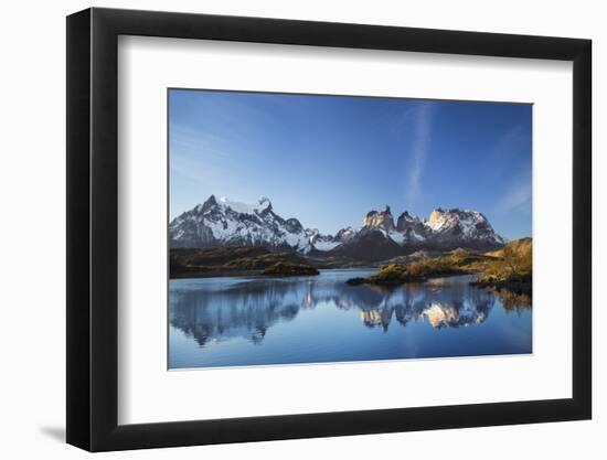 Chile, Torres Del Paine, Magallanes Province, Torres Del Paine National Park and Paine Massif-Nigel Pavitt-Framed Photographic Print