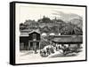 Chile: View of Santa Lucia, the Pleasure Resort of the City of Santiago, 1880 1881-null-Framed Stretched Canvas