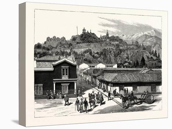 Chile: View of Santa Lucia, the Pleasure Resort of the City of Santiago, 1880 1881-null-Stretched Canvas