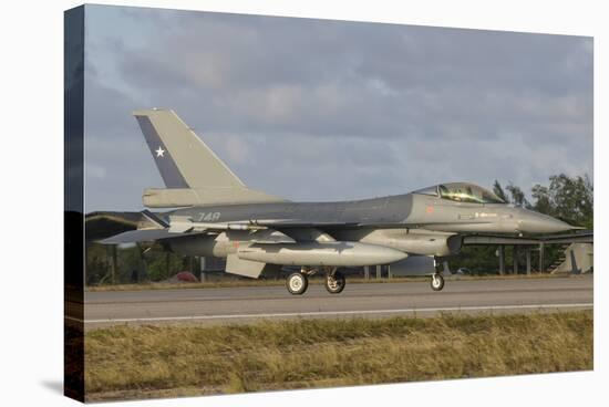 Chilean Air Force F-16 at Natal Air Force Base, Brazil-Stocktrek Images-Stretched Canvas