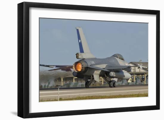 Chilean Air Force F-16 at Natal Air Force Base, Brazil-Stocktrek Images-Framed Photographic Print