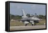 Chilean Air Force F-16 at Natal Air Force Base, Brazil-Stocktrek Images-Framed Stretched Canvas