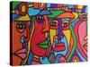 Chilean Faces-Abstract Graffiti-Stretched Canvas