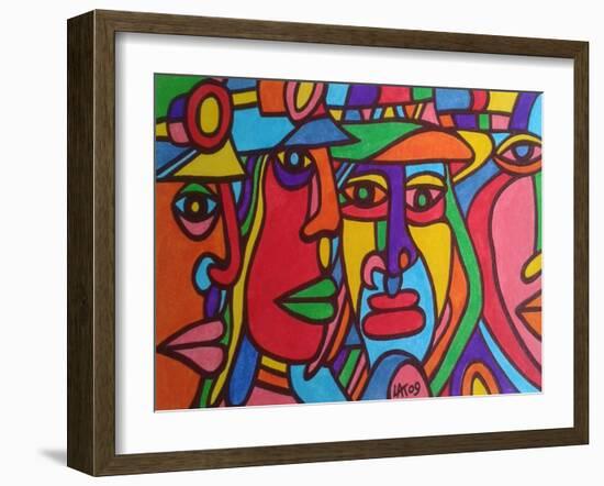 Chilean Faces-Abstract Graffiti-Framed Giclee Print