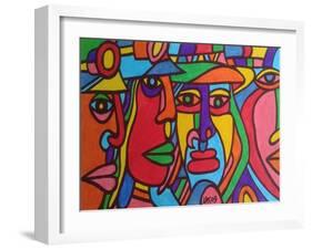 Chilean Faces-Abstract Graffiti-Framed Giclee Print
