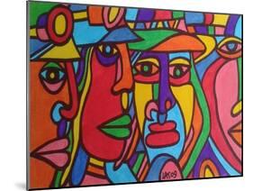 Chilean Faces-Abstract Graffiti-Mounted Giclee Print