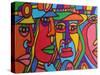 Chilean Faces-Abstract Graffiti-Stretched Canvas