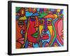 Chilean Faces-Abstract Graffiti-Framed Giclee Print