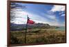 Chilean Flag on a Overlook, Puerto Ibanez, Aysen, Chile-Fredrik Norrsell-Framed Photographic Print