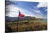 Chilean Flag on a Overlook, Puerto Ibanez, Aysen, Chile-Fredrik Norrsell-Stretched Canvas