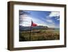 Chilean Flag on a Overlook, Puerto Ibanez, Aysen, Chile-Fredrik Norrsell-Framed Photographic Print