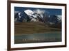 Chilean Flamingo on Blue Lake, Torres del Paine NP, Patagonia, Chile-Pete Oxford-Framed Photographic Print