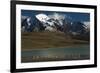 Chilean Flamingo on Blue Lake, Torres del Paine NP, Patagonia, Chile-Pete Oxford-Framed Photographic Print