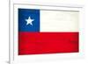 Chilean Grunge Flag. A Grunge Flag Of Chile With A Texture-TINTIN75-Framed Art Print