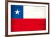 Chilean Grunge Flag. A Grunge Flag Of Chile With A Texture-TINTIN75-Framed Art Print