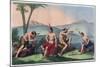 Chilean Native Indians Playing Queciu and Porotos-Stefano Bianchetti-Mounted Giclee Print