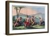 Chilean Native Indians Playing Queciu and Porotos-Stefano Bianchetti-Framed Giclee Print