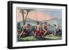 Chilean Native Indians Playing Queciu and Porotos-Stefano Bianchetti-Framed Giclee Print