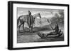 Chilean Native on Balsa Boat, Engraving from Voyage Undertaken by Pierre Adolphe Lesson-null-Framed Giclee Print