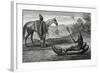 Chilean Native on Balsa Boat, Engraving from Voyage Undertaken by Pierre Adolphe Lesson-null-Framed Giclee Print