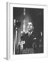 Chilean Poet Pablo Neruda Speaking at the Communist-Inspired Paris Peace Congress-null-Framed Premium Photographic Print